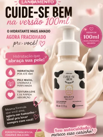 Creme personalizado com rótulo Cuide-se Bem